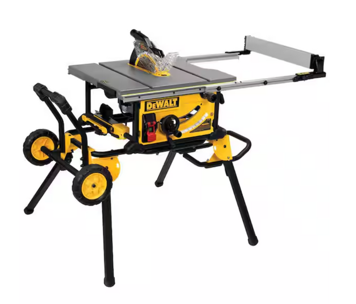 15 Amp Corded 10 in. Job Site Table Saw with Rolling Stand