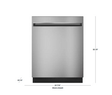 GE 24 in. Smart Built-In Tall Tub Top Control Stainless Steel Dishwasher w/Stainless Interior Door