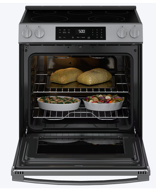 GE 30" Slide-In Front Control Gas Range