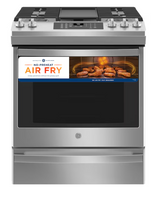 GE 30" Slide-In Front-Control Convection Gas Range with No Preheat Air Fry