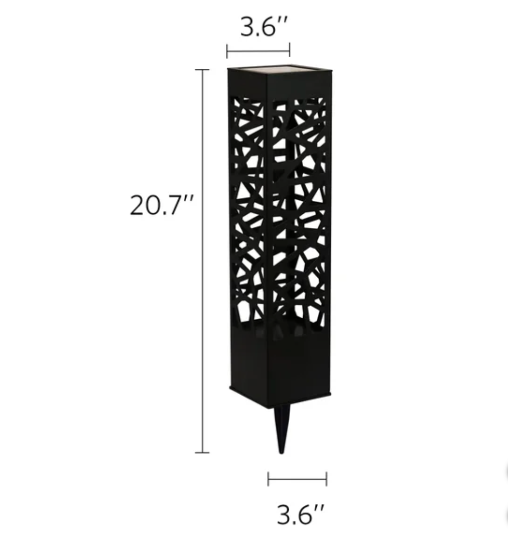 Tommy Bahama Square Solar Bollard Lights – 20 Lumen, 5-pack