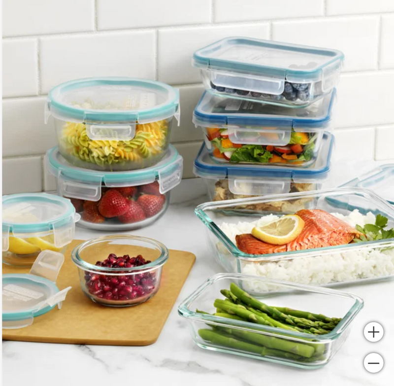 Snapware Pyrex 18-piece Glass Food Storage Set (OPEN BOX)