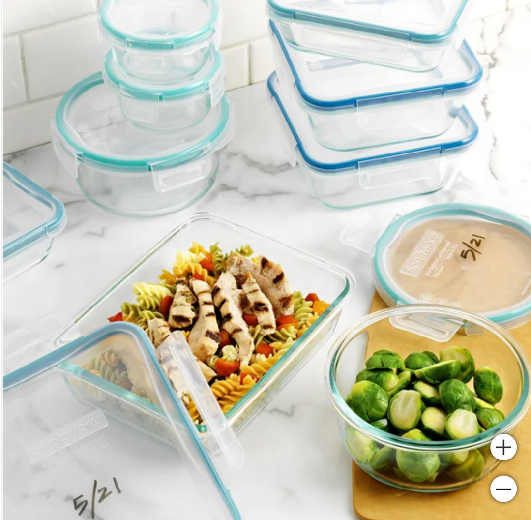 Snapware Pyrex 18-piece Glass Food Storage Set (OPEN BOX)