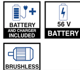 EGO POWER+ 56-volt 615-CFM 170-MPH Battery Handheld Leaf Blower 2.5 Ah (Battery and Charger Included) (open box)