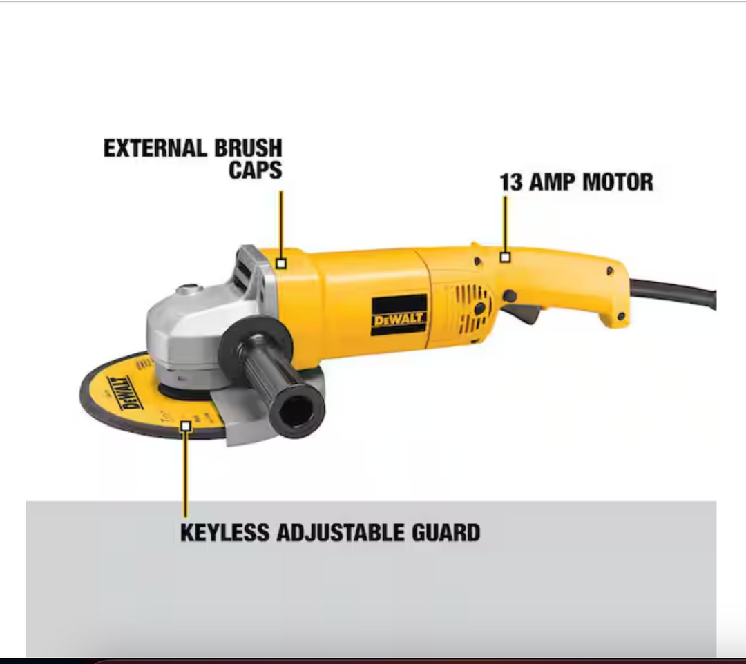 DEWALT 13 Amp 7 in. 8,000 RPM Medium Angle Grinder (open box)