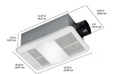 Utilitech Heater 1.5-Sone 80-CFM White Lighted Bathroom Fan and Heater (open box)