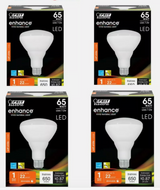 4 PACK- FEIT Electric 7.2 watts, BR30 LED Bulb 650 Soft White Reflector (open box)