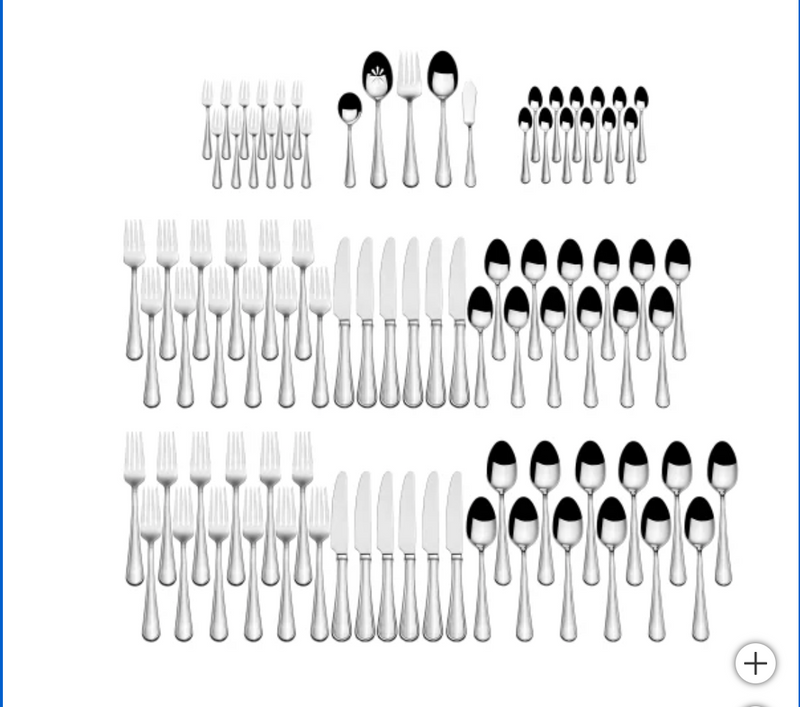 Mikasa Virtuoso 114-piece Flatware and Caddy Set (open box)