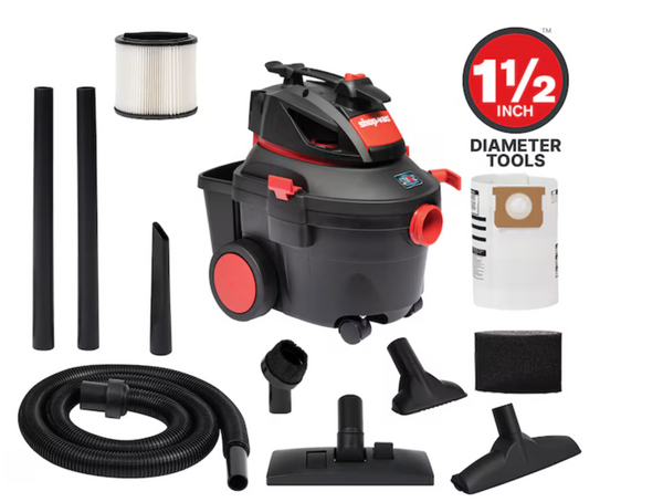 Shop-Vac 4-Gallon 5.5-HP Corded Wet/Dry Shop Vacuum with Accessories Included (open box)