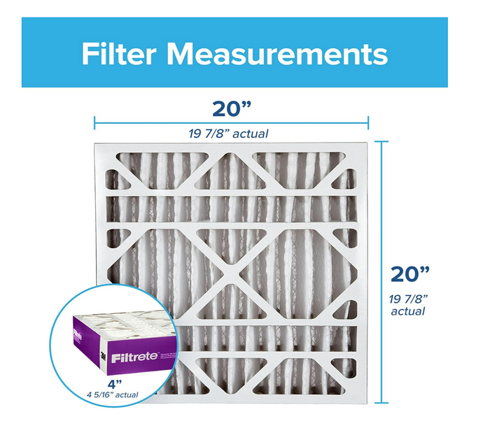 Filtrete High Performance Air Filter 1550 MPR, 20 in x 20 in x 4 in - 2 pack (new)