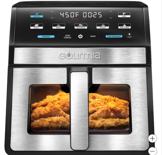 Gourmia 8-Quart Digital Air Fryer with Window & Light (OPEN BOX)