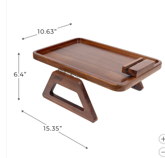 Smart Design Acacia Armrest Tray (OPEN BOX)