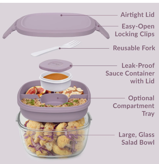 Bentgo Leak-Proof All-in-One Salad Container (open box)