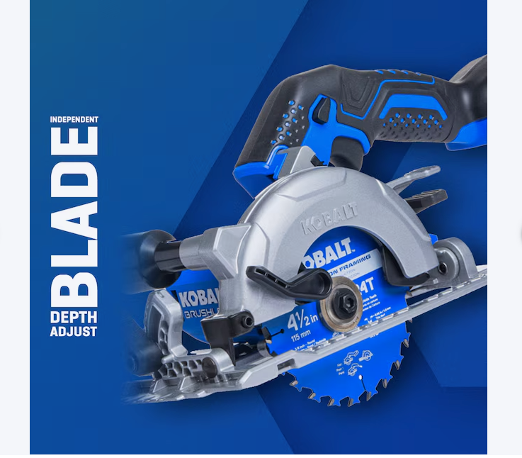 Kobalt 24-volt 4-1/2-in Brushless Cordless Circular saw (USED)