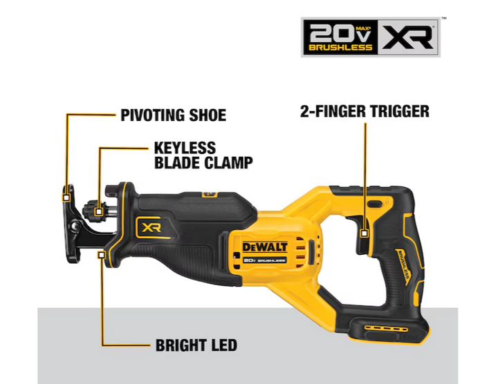 DEWALT XR 20-volt Max Variable Speed Brushless Cordless Reciprocating Saw (open box) (baretool)