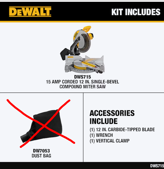 DEWALT 12-in 15-Amp Single Bevel Compound Corded Miter Saw (USED)