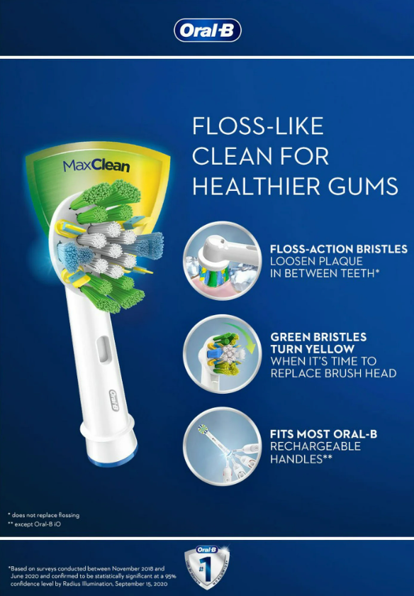 Oral-B Floss Action Replacement Toothbrush Heads, 9-count (new)