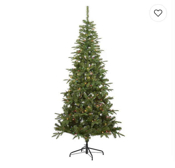 National Tree Company 7.5-ft. Pacific Mixed Pine Pre-Lit Multi-Color Lights Artificial Christmas Tree (open box)