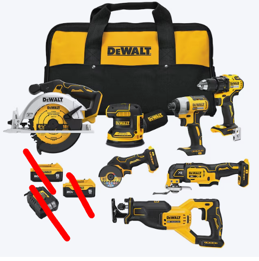 DEWALT 20V MAX 7-TOOL COMBO KIT (Used)(Bare tool)