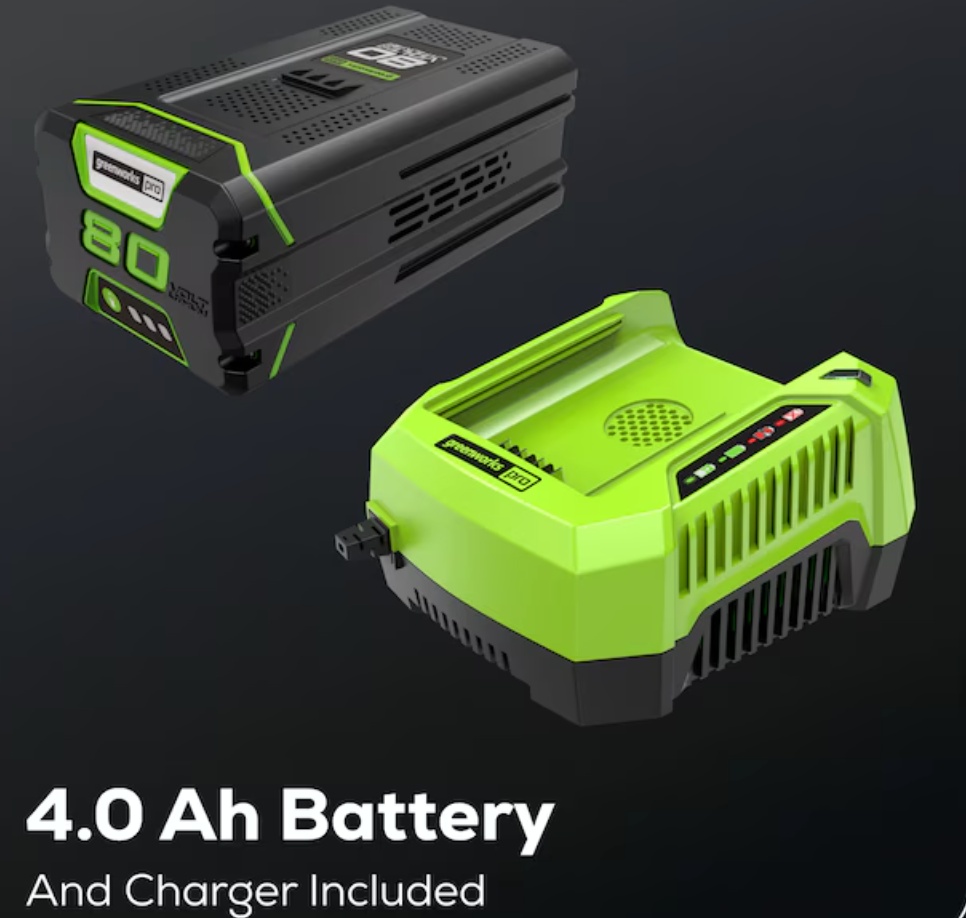 Greenworks Pro 80-volt 18-in Battery 4 Ah Chainsaw Battery Included Charger Included (open box)