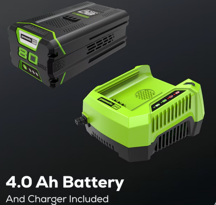 Greenworks Pro 80-volt 18-in Battery 4 Ah Chainsaw Battery Included Charger Included (open box)