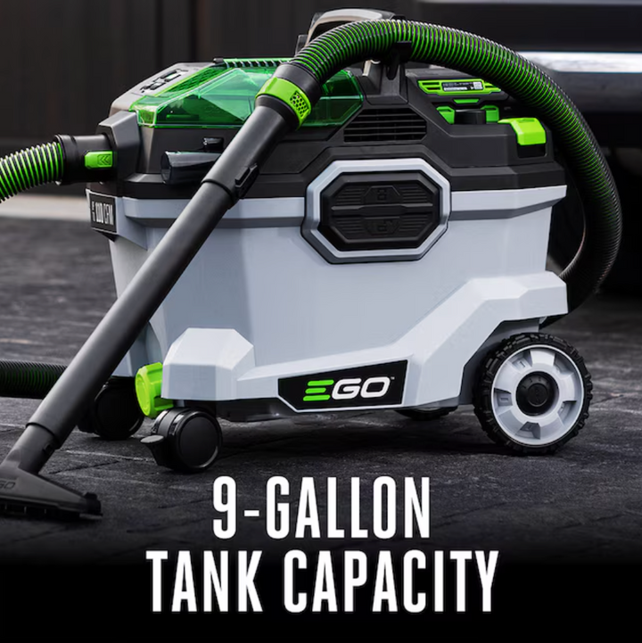 EGO POWER+ 56-volt 9-Gallon 5 HP Cordless Wet/Dry Shop Vacuum with Accessories Included (4.0 aH Battery Included) (used)