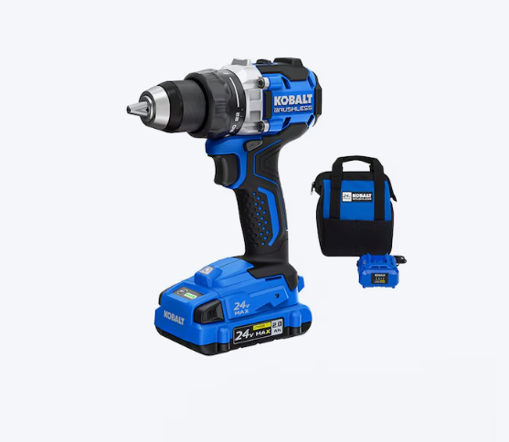 Kobalt 24-volt 1/2-in Keyless Brushless Cordless Drill (1-Battery, Charger and Soft Bag included) (open box)