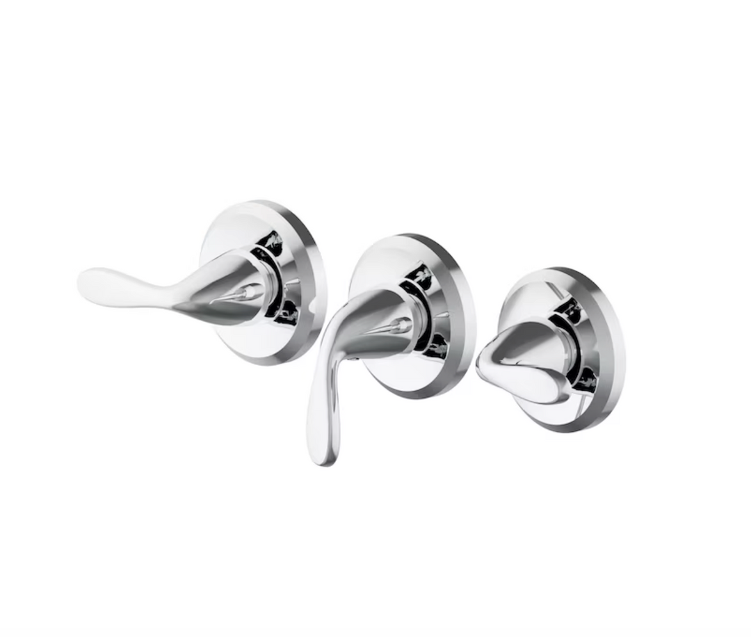 Project Source Everfield Polished Chrome 3-handle Single function 3.15-in Round Bathtub and shower Faucet ( Valve Included ) (open box)