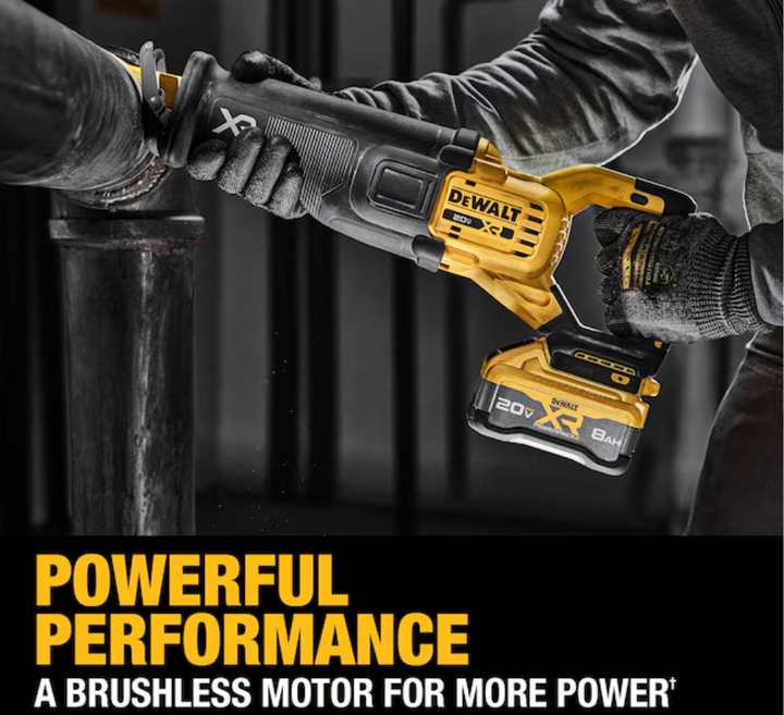 DEWALT XR 20-volt Max Variable Speed Brushless Cordless Reciprocating Saw ( Battery Included and Charger Included ) (used)