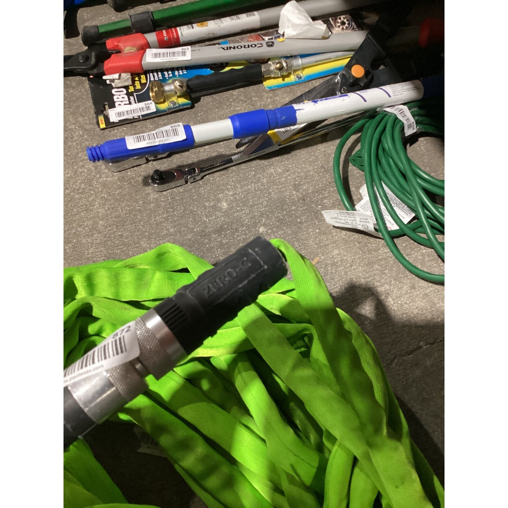 Lot # 872 Zero-G Bright Green Lightweight Garden Hose 50ft $45