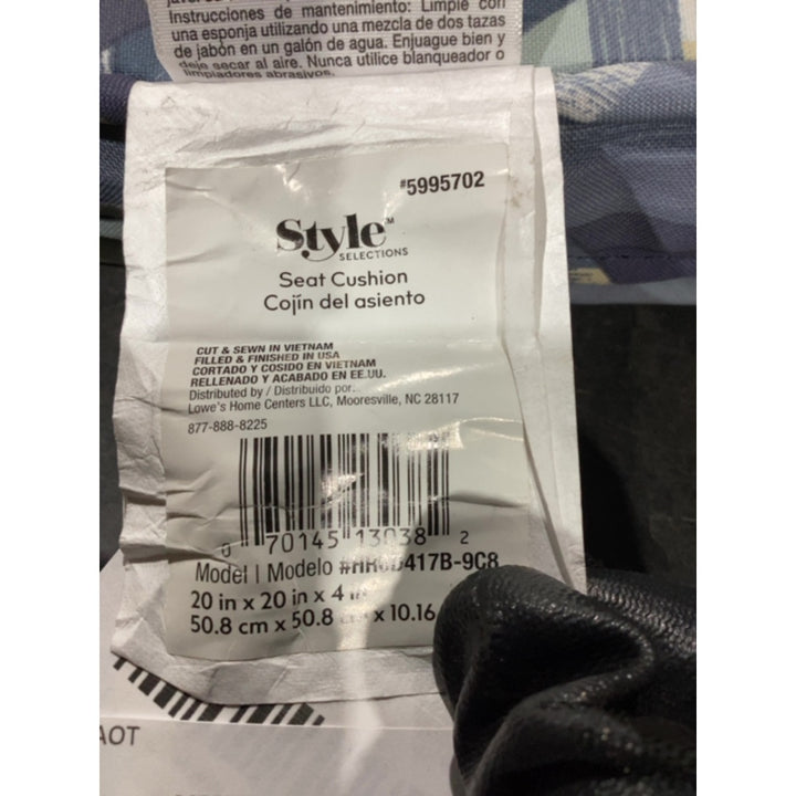 Lot # 1460 Style Selections Geo Patio chair cushion $25