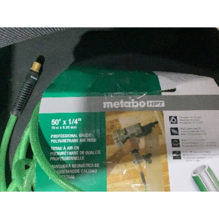 Lot # 640 Metabo HPT 50ft 14 Poly Air Hose Green $45