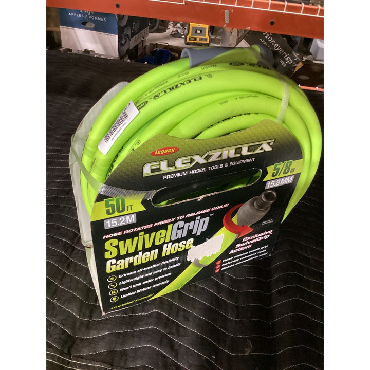 Lot # 1019 Flexzilla SwivelGrip Garden Hose, 50ft 5/8 ID, Extreme All-Weather Flexibility, Kink-Free, Green