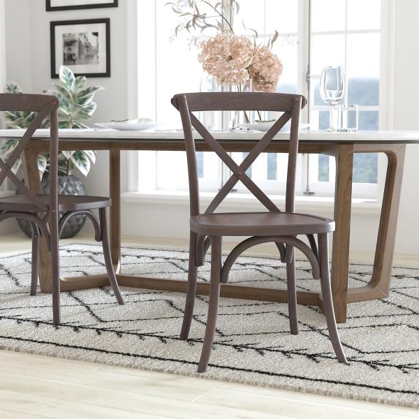Lot # 1942 FlashFurniture Advantage Driftwood XBack Chair$278