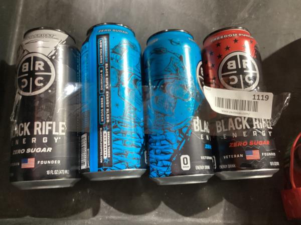 Lot # 1119 Black Rifle Energy Drink 4pk $12.00