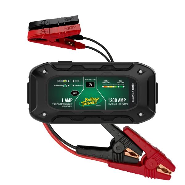 Lot # 1256 Battery Tender Charge N Start 1120 - Smart 12V/1 AMP Battery Charger and 1200 AMP Jump Starter Combo | 2-in-1 Battery Maintainer for Cars, Motorcycles, ATVs (USA Engineered)