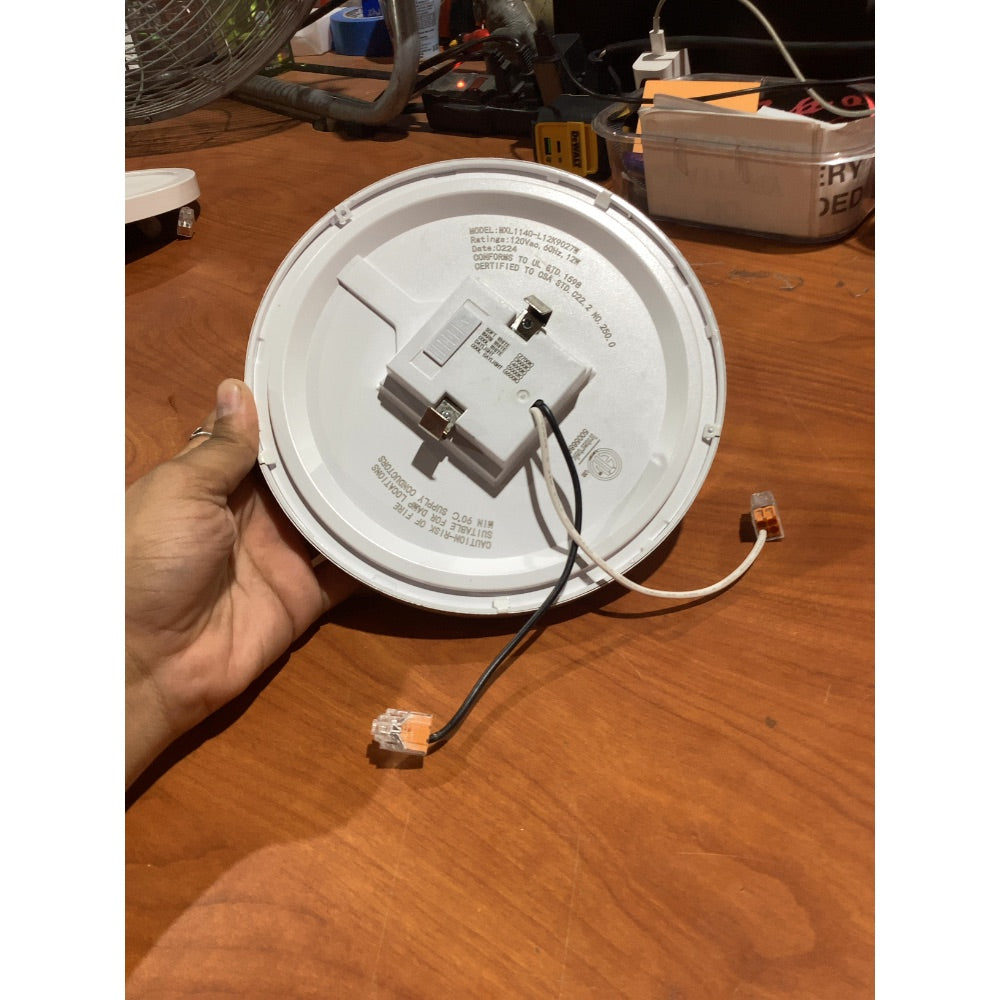 Lot # 1086 White LED Flush Mount Light WXL1140 $25.00