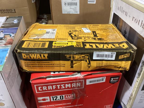 Lot # 615 DEWALT Hammer Drill, 1/2-Inch, 10-Amp $130