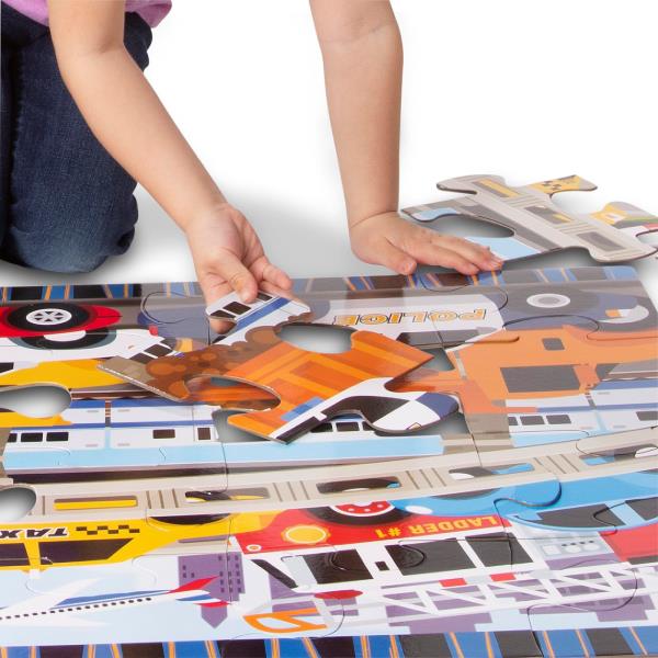 Lot # 468 Melissa & Doug Traffic Jam Jumbo Jigsaw Floor Puzzle (24 pcs, 2 x 3 feet Long) - FSC Certified