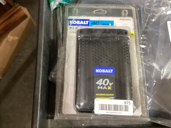 Lot # 975 Kobalt 40V 2Ah Li-Ion Battery $1.04.00