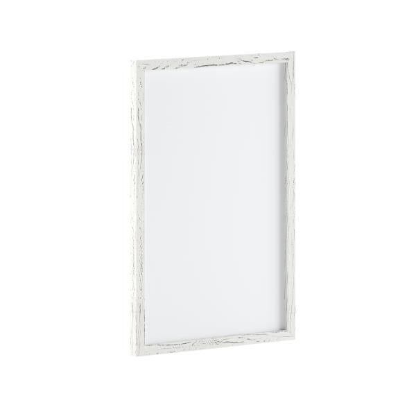 Lot # 2038 HBCY Creations Wall Mount Whitewashed White Board - 20"x30" - Dry Erase Marker, 4 Magnets, Eraser - Wood Frame - for Kitchen, Classrooms, Restaurant Menus and More!