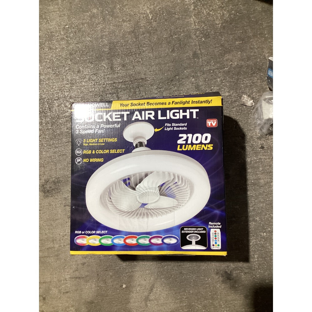Lot # 1014 Bell  Howell Socket Air Light Fan $25