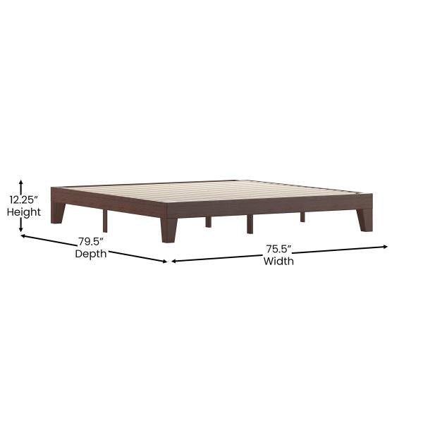 Lot # 1679 FlashFurniture Evelyn Wooden Platform King Bed$315