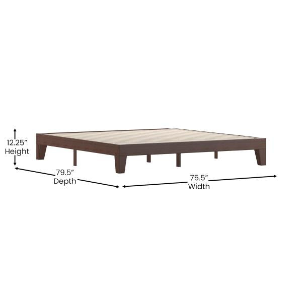 Lot # 1679 FlashFurniture Evelyn Wooden Platform King Bed$315