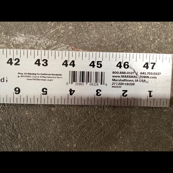 Lot # 1278 MARSHALLTOWN WS2634 48 T-Square Ruler $39