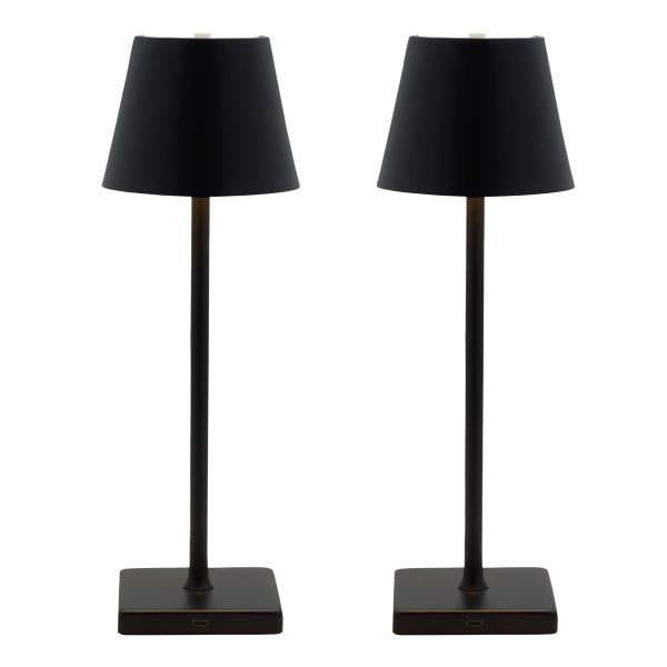 Lot # 2140 Cordless Rechargeable Set of 2 Table Lamps $80