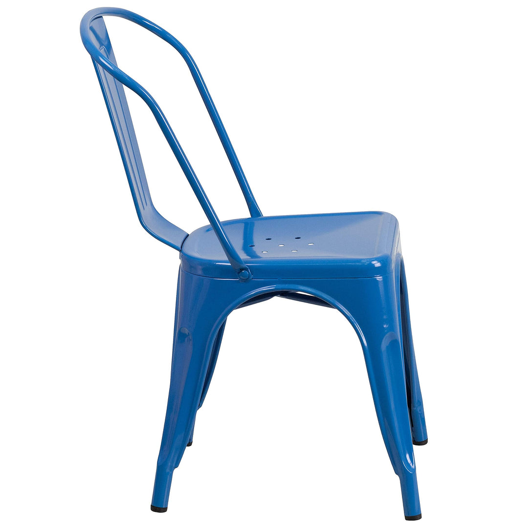Lot # 2173 Flash Furniture Blue Patio Dining Chairs $104.94