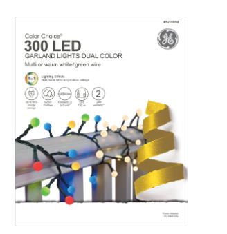 Lot # 912 GE LED Garland Lights $38