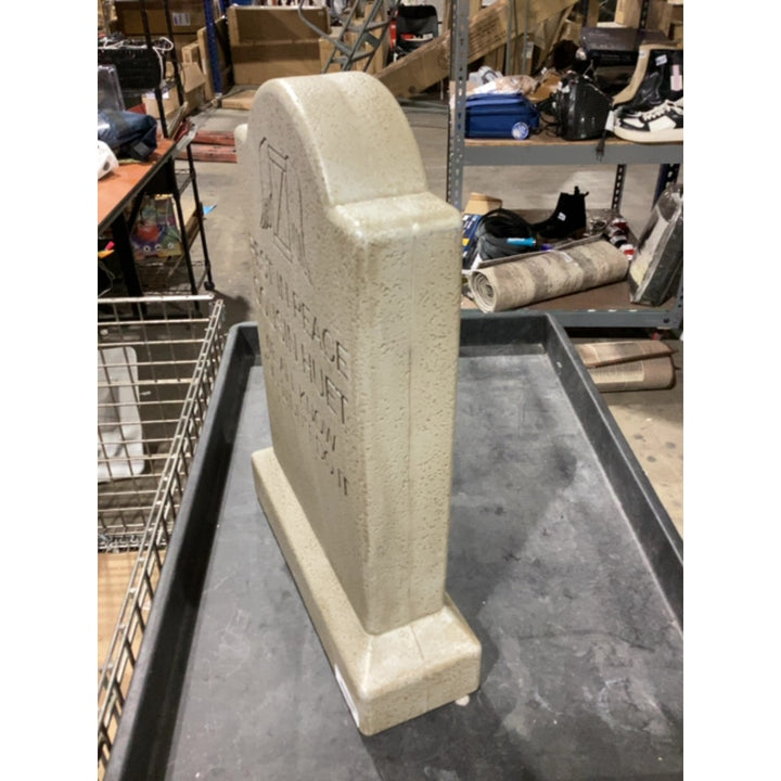 Lot # 1456 Disney 2-ft Disney The Haunted Mansion Blow Mold Tombstone $60