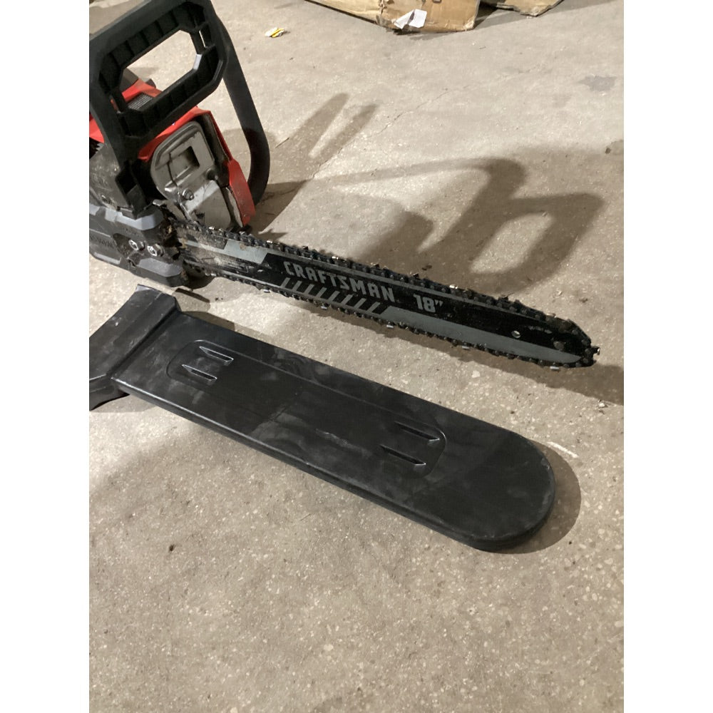 Lot # 1285 CRAFTSMAN CMOGASS46218E Gas Chainsaw - 18-inch Bar, 46cc Engine, Red/Black